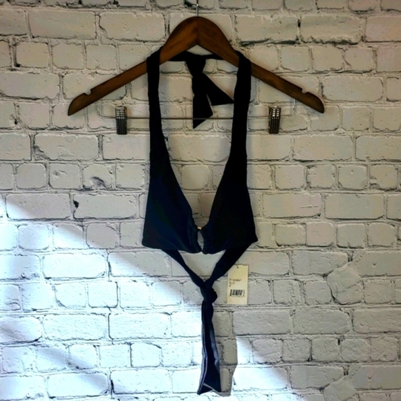 TRINA Turk Black Bikini Top sz 0 NWT - Picture 3 of 8